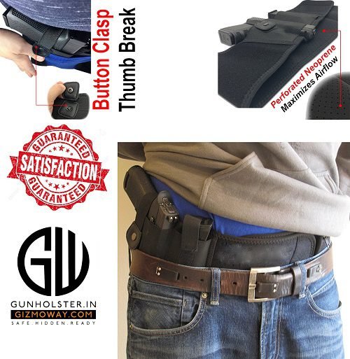 Neoprene Premium Hidden Belly Band Holster For Handgun Concealed Carry