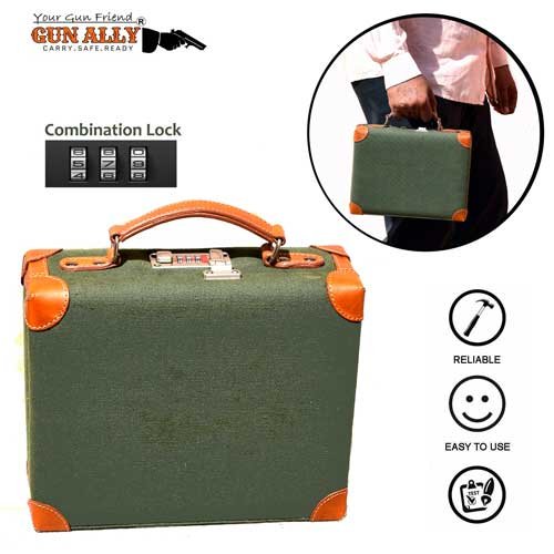 GunAlly Handgun Storage Combination Lock Gun Safe Box Gunholster