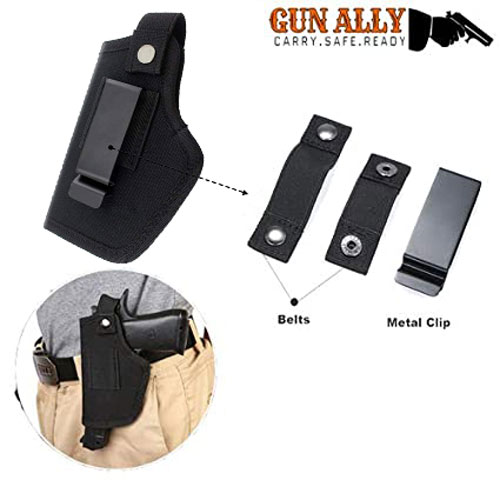 GunAlly Ultimate Gun Clip IWB OWB Holster For Right Or Left Hand Pistol ...