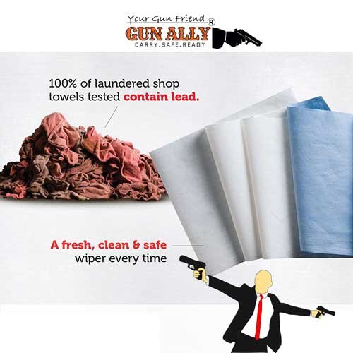 GunAlly Gun Cleaning Wipes Professional Firearm Gun High Absorbent