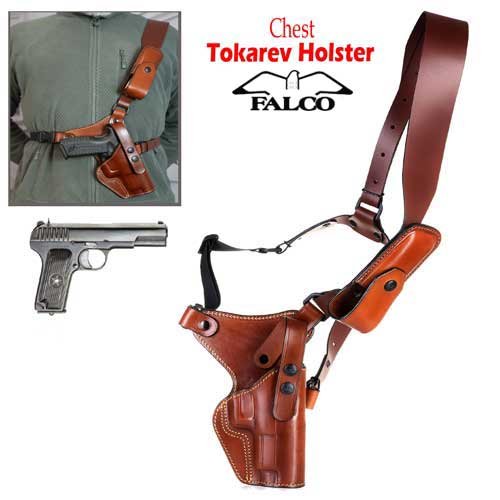 Falco FORESTER Style Chest Leather Holster for TT 30 Pistol 33 Tokarev