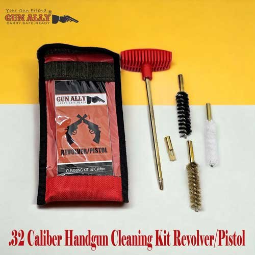 GunAlly Gun Cleaning kit .32 Caliber Pistol/Revolver Handgun Cleaning Kit Gunholster