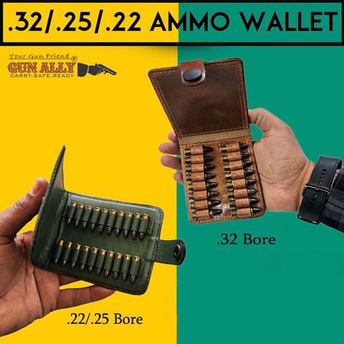 GunAlly Ammo Carry Wallet Pouch For .22 /.25/.32 Caliber Gunholster
