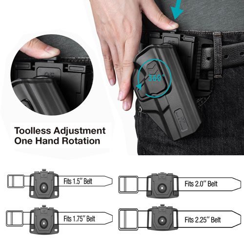 Tactical Thigh Holster, Level II Index Finger Release, Toolless Adjust