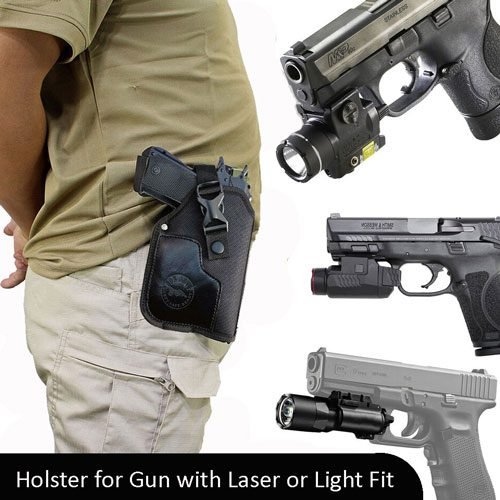 GunAlly Tactical OWB Holster Handgun Belt Holster for Gun with Laser or