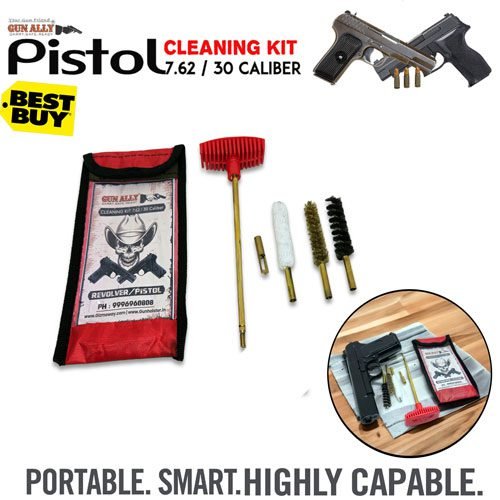 GunAlly Gun Cleaning Kit 7.62mm / 30 Caliber Pistol Similar Handguns